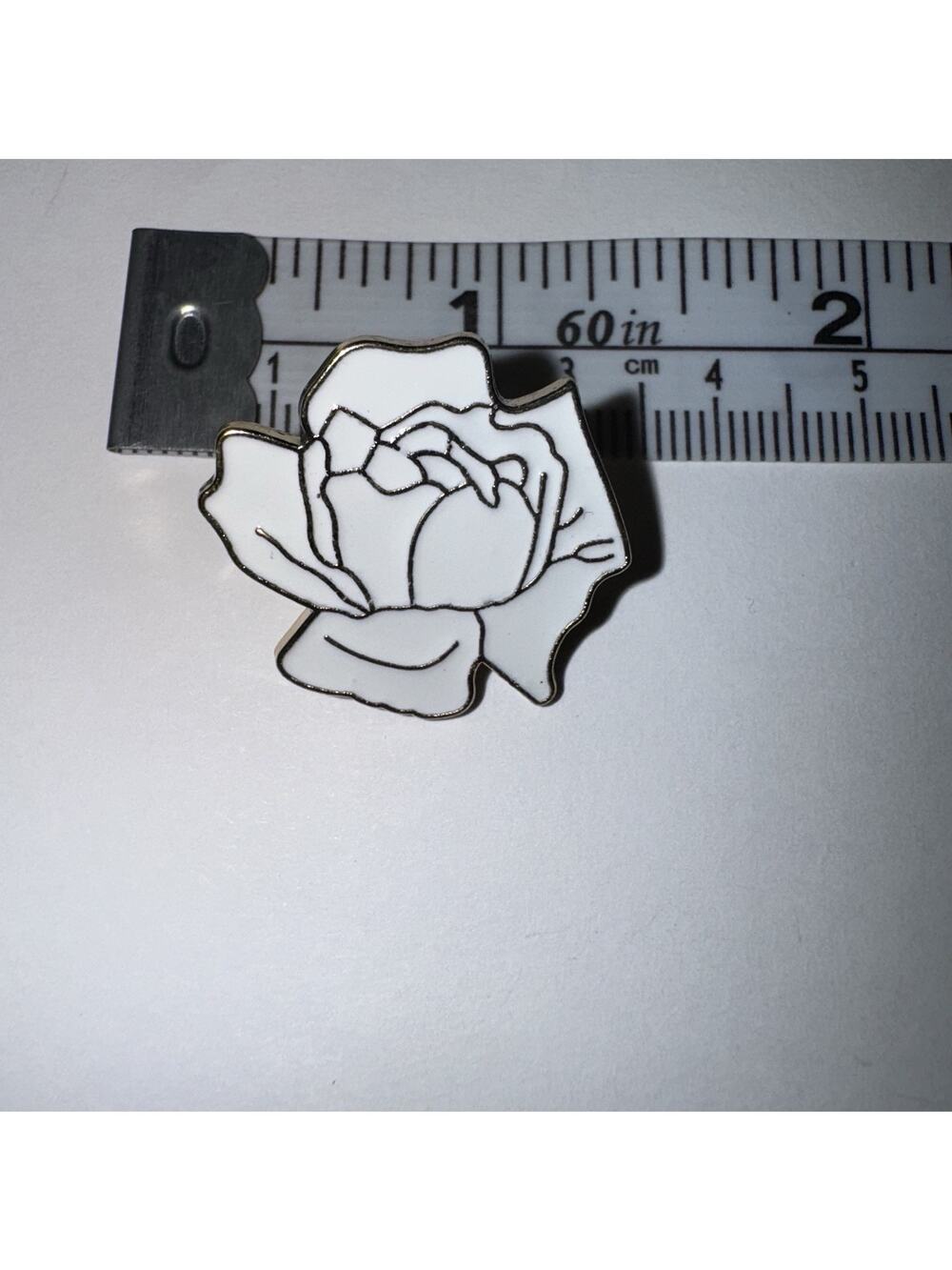 White Lotus Pin Brooch